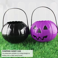 3Pcs Halloween Pumpkin Candy Bucket Portable Detachable Pumpkin Bucket
