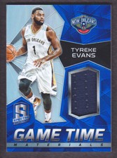2015-16 Panini Spectra Basketball Game Time Material Jersey 35 Tyreke Evans /49