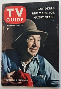 TV Guide March 1959 WALTER BRENNAN of THE REAL McCOYS [NO MAILING LABEL] - Picture 1 of 15
