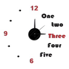 New! Diy Self Adhesive Wall Clock - Do It Yourself 3D Interior Time Clock