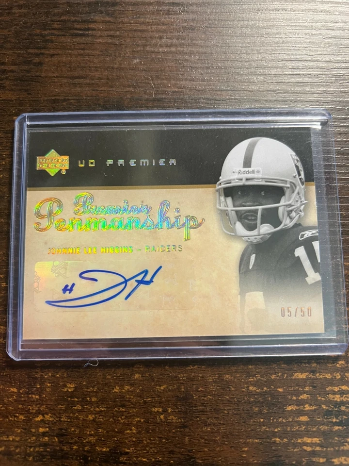 A127,068- 2007 UD Premier Penmanship Auto Gold Holofoil #PPHI Johnnie Higgins/50 - Image 1 of 1