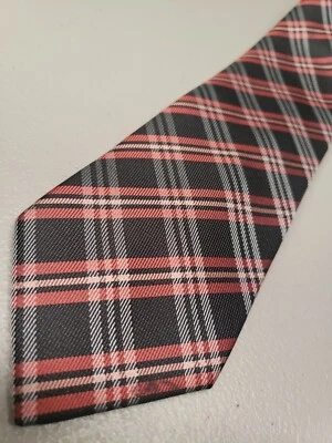 Corbata de hombre Croft & Barrow negra roja a cuadros Foto 1 de 4