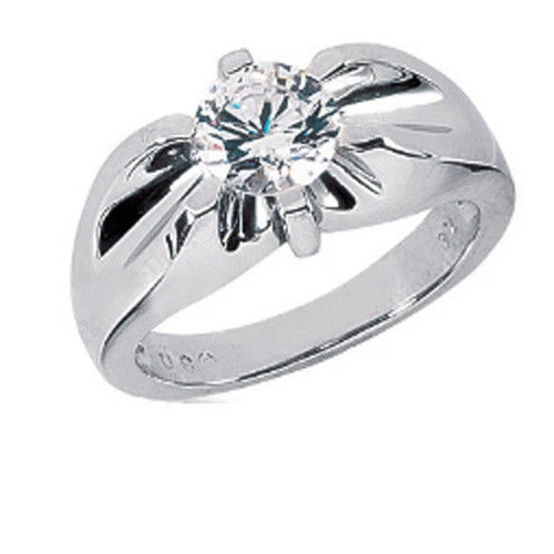 1.51 ct Round cut Diamond Solitaire Mens Ring 18k white gold G SI2 - Image 1 of 1