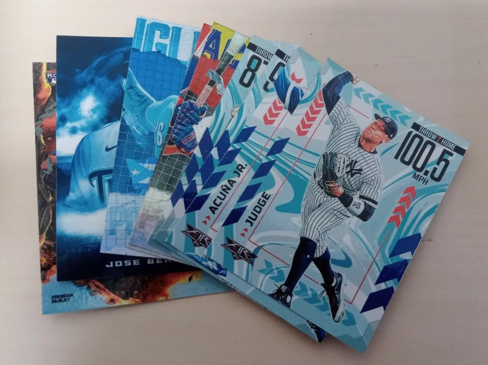 2020 Topps Fire INSERTS-Aaron Judge, Ronald Acuna Jr, Bryce Harper,Orlando Arcia - Image 1 of 1