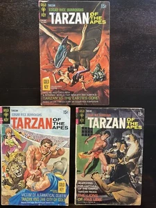 TARZAN OF THE APES 179, 186, 201. Silver Age Gold Key Comics. Ships Free. Rare - Picture 1 of 12