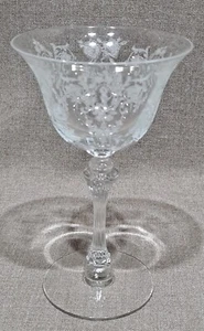 3 copas de cóctel de licor de 5 3/8" de vidrio Tiffin Cherokee Rose - vástago #17403 - Imagen 1 de 4