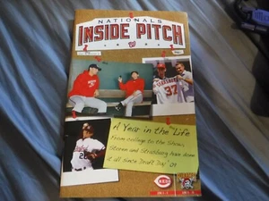 2010 Washington Nationals Inside Pitch Program Drew Storen Stephen Strasburg rc - Picture 1 of 5