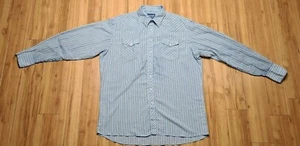 Wrangler Western Men's Shirt Multicolor Striped Snap Down Short Sleeve XL Cowboy - Picture 1 of 10
