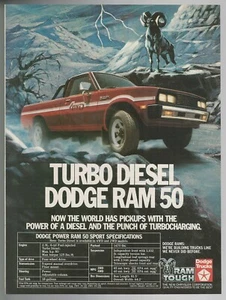 1983 DODGE RAM 50 Pickup advertisement, Dodge print ad, Ram 50 - Picture 1 of 3