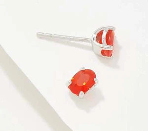 Generation Edelsteine Sterling Silber exotische Feueropal ovale Ohrstecker - Bild 1 von 1