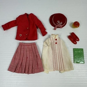 Vintage 1965 Barbie Skipper School Girl Outfit Set #1921 Rare HTF Book Apple - Picture 1 of 19