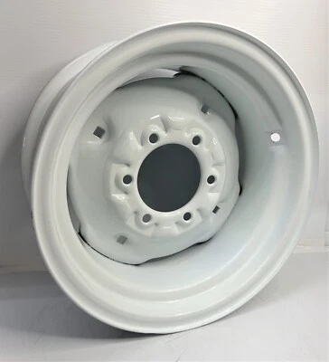 16 x 8  Wheel  Rim  6 Lug  Tractor   Ag   Farm   Implement    N16866 ag White - Image 1 of 2