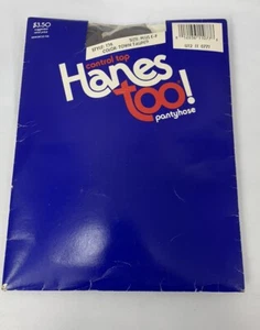 Hanes Too Control Top Pantyhose Size EF Town Taupe Style 136 VINTAGE 1986 NOS - Picture 1 of 7