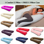 9 Ft / 12 Ft Comfort U Pillow Full Body Maternity Pregnancy Support + Free Case