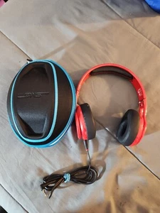SMS Audio STREET by 50 Wired Headband Headset Red With Case - Picture 1 of 6