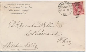 Cleveland Stone Co. Philadelphia PA Washington DC 1890 cancel upside down year n - Picture 1 of 2