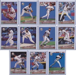 Cleveland Indians 1992 Fleer Ultra Series 1 Baseball Team Set 11 Cards - Picture 1 of 7