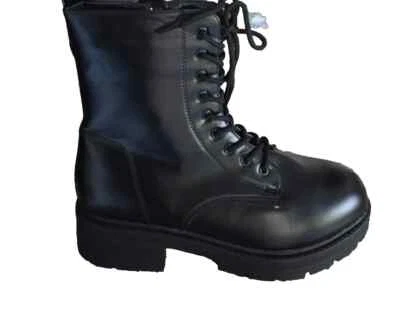 Botas de combate femininas pretas tamanho 8.5, 10 - Imagem 1 de 4
