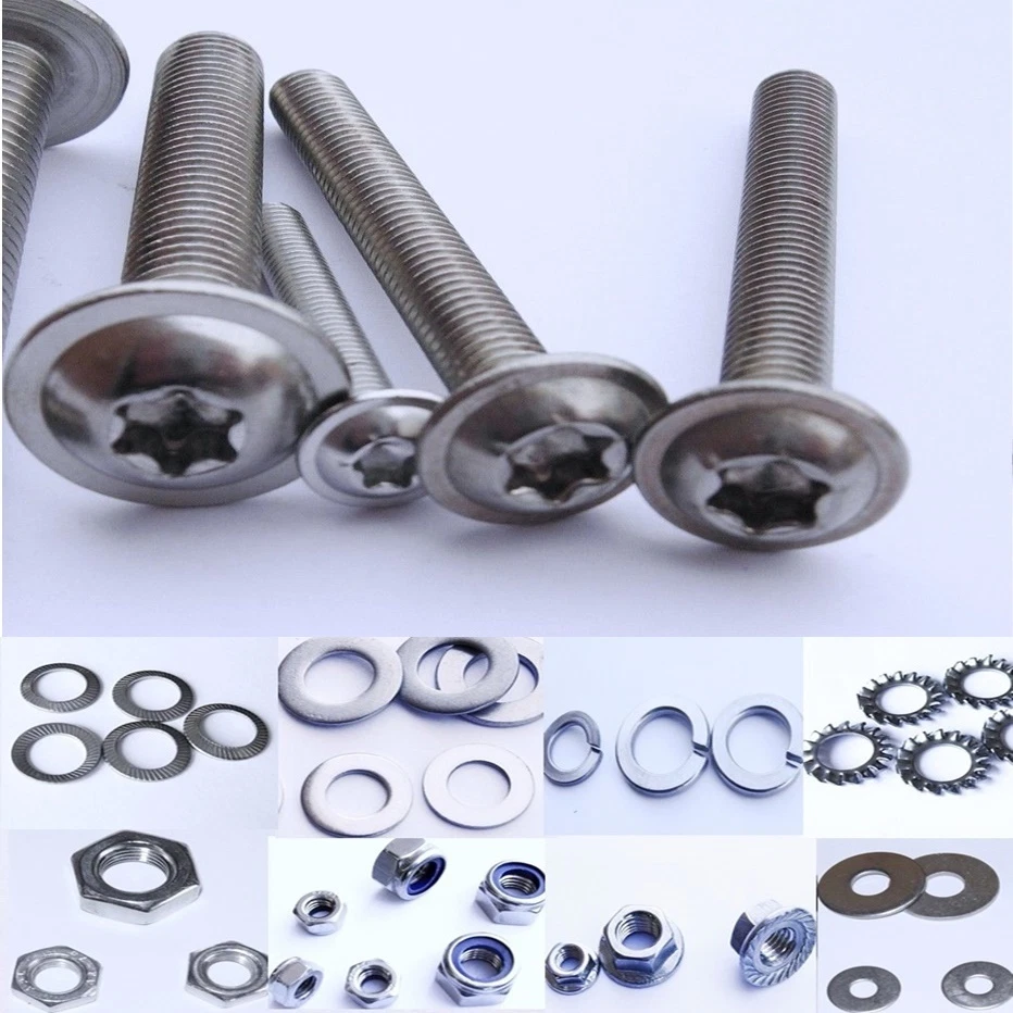 Flachkopf-Schrauben mit Flansch ISO 7380 TX + Flansch Edelstahl VA Linsenkopf A2 - Bild 1 von 1