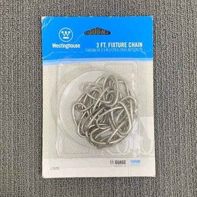 Cadena de accesorios Westinghouse de 3 pies calibre 11 acabado níquel cepillado 70075 nueva Foto 1 de 4
