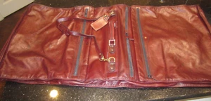 Bolso de hombro HOLLAND deportivo hecho a mano EE. UU. plegable de cuero para ropa equipaje 48x24x4 - Imagen 1 de 17