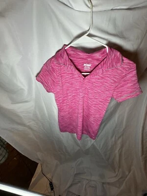 Camisa polo Prince para mujer pequeña rosa calce regular manga corta atlética   Foto 1 de 4