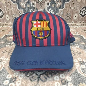 Futobol Club Barcelona FBC Hat Adjustabe Size L/XL MLS Emblem Striped Cap - Picture 1 of 16