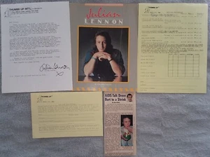Julian Lennon collection 5 items with book, fan club; Archive of the Eighties - Picture 1 of 3