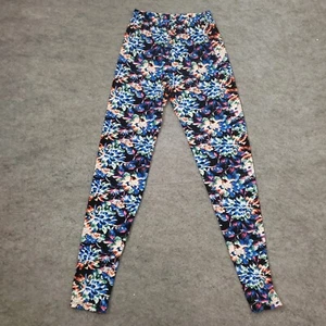 Markenlose Hose Damen Einheitsgröße Leggings Mehrfarbig Blumen Basic Freizeit Stretch - Bild 1 von 9