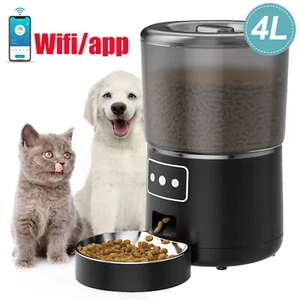 WiFi APP Smart Automatic Pet Feeder Timer Cat Dog Food Dispenser Auto Feeder Set - Picture 1 of 23