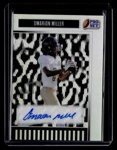 OMARION MILLER Hoja Pro Set Metal Fútbol PLATEADO PRISMÁTICO Automático #18/25 - Imagen 1 de 2