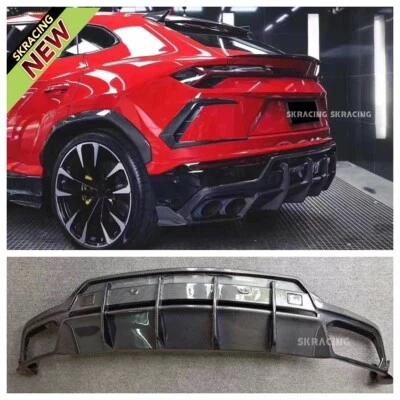 Kits de carrocería de fibra de carbono real difusor de parachoques labio trasero para Lamborghini Urus 18-22 Foto 1 de 4