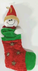 Hanging Christmas Stuffed Stocking with Snowman 12" - Picture 1 of 4