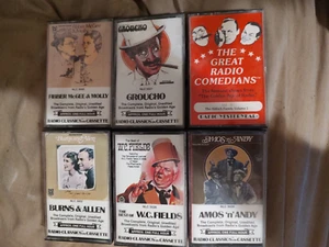 6 Cassette lot Groucho, Fibber McGee & Molly, Burns & Allen, the Best of W.C. Fi - Picture 1 of 2