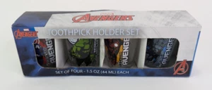 Marvel Avengers Toothpick Holder Shot Glass Hulk Iron Man Thor Captain America - Picture 1 of 5