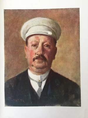 Antiker Belgien Druck von 1908 | Ein flämischer Bürger | Forstlicher Portrait Teller - Bild 1 von 4