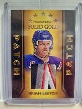 Brian Leetch 2022 President’s Choice Solid Gold Jersey PATCH card #’d 3/3