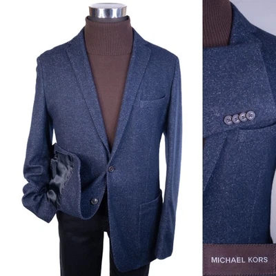 Michael Kors Sport Coat Suit Jacket Blue Blazer Sz 42R Wool/Cotton 2-Buttons EUC - Image 1 of 4