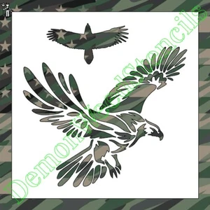Clear Plastic Stencil - Bald Eagle (MB135) (6" or 8") - Picture 1 of 2