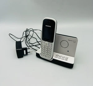 Gigaset S67H Mobilteil Telefon Telephone silber + Anrufbeantworter AB Basis - Zdjęcie 1 z 5