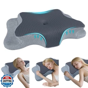 CHxxy Almohada Cervical para Alivio del Dolor de Cuello, Almohadas de Espuma con Memoria, Ergonomic Co - Imagen 1 de 5