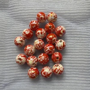 Menge 20 Blutspritzer 15 mm Perlen passen Stifte - Bild 1 von 1