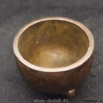 Estatua de incienso quemador de incienso dragón de tres patas de cobre púrpura chino Foto 1 de 4