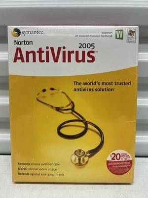 Norton AntiVirus 2005 PC Software Sealed New Windows XP 2000 Me 98 Symantec - Image 1 of 4