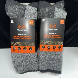 4 PARES--Calcetines para botas de peso pesado Realtree (2) paquetes de 2 pares-talla 6-12 nuevos - Imagen 1 de 6