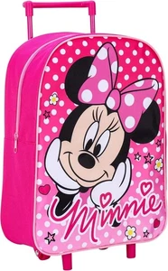 Girls Minnie Mouse Trolley Suitcase 42cm Kids Foldable Travel Luggage Bag - Picture 1 of 6