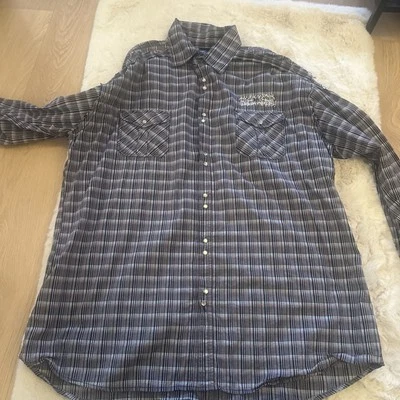 Рубашка мужская Blac Label 5 X жемчужная на кнопках вышитая с длинным рукавом - Изображение 1 из 4