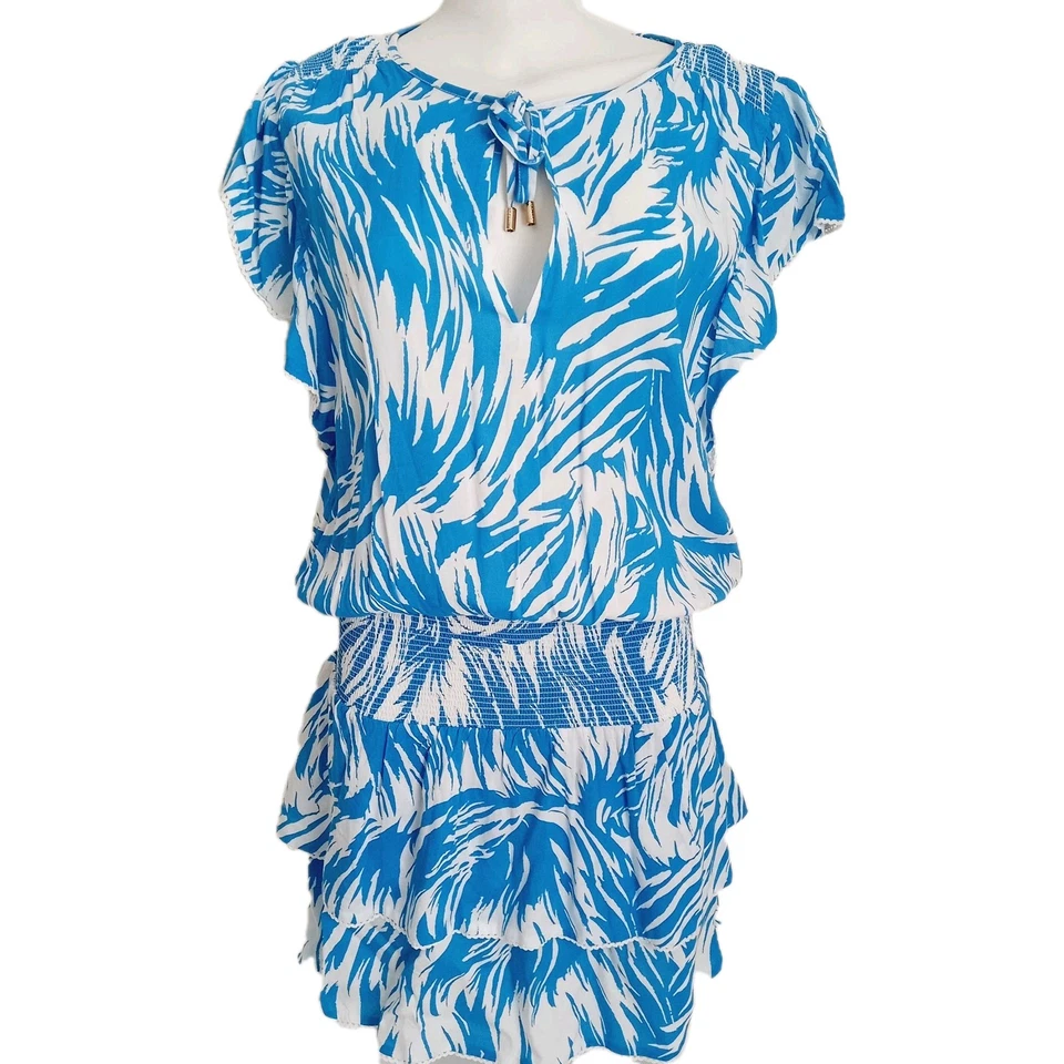  Vestido Corto MELISSA ODABASH, Azul Talla M Nuevo Foto 1 de 4