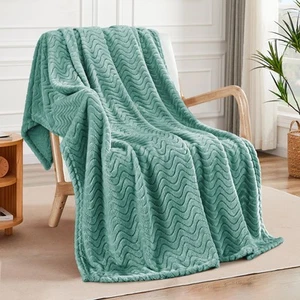 Soft Fleece Throw Blanket for Couch, Cozy Lightweight Blankets with Decorativ... - Picture 1 of 7
