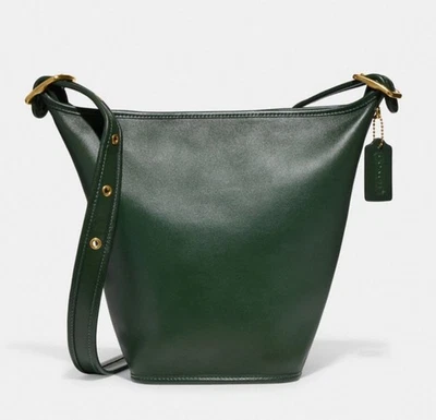 Bolso Bandolera Coach Duffle 16 Nuevo con Etiquetas en Cuero Curtido Verde Hunter 5782 Foto 1 de 4